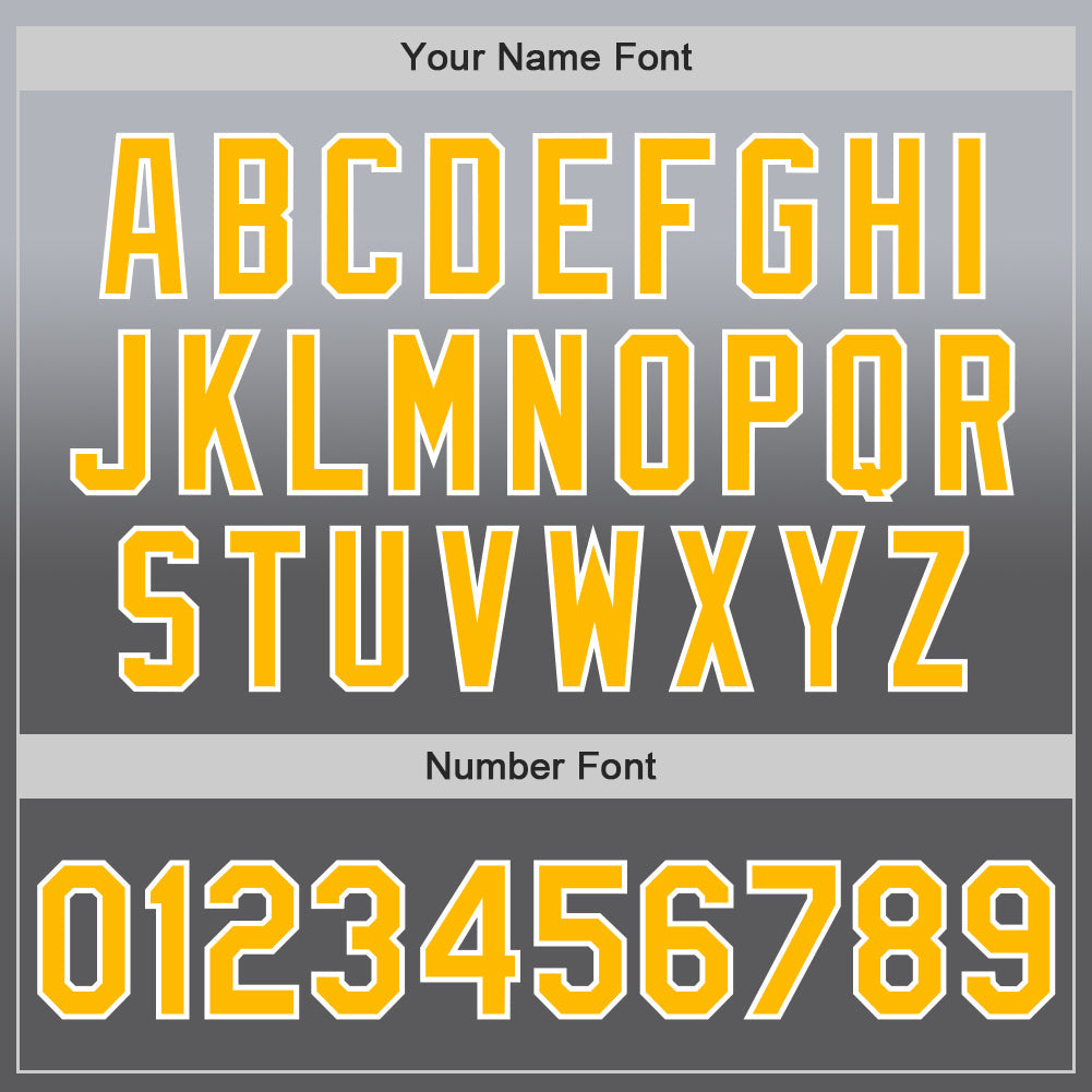 Custom Gray Gold Steel Gray-White Authentic Fade Fashion Baseball Jersey