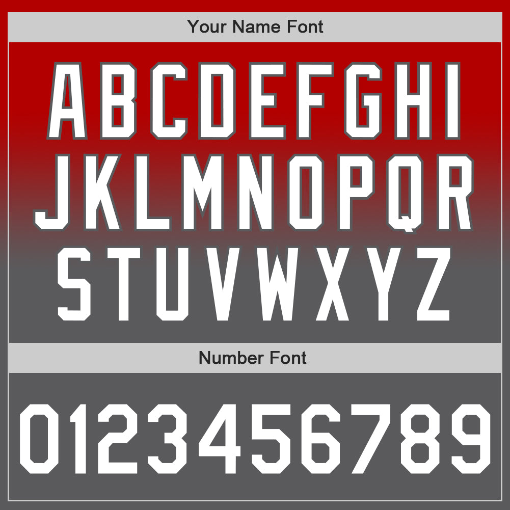 Custom Red White-Steel Gray Authentic Fade Fashion Baseball Jersey