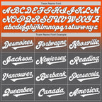 Custom Orange White-Steel Gray Authentic Fade Fashion Baseball Jersey