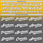 Custom Gold White-Steel Gray Authentic Fade Fashion Baseball Jersey