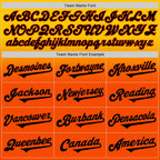 Custom Yellow Black-Orange Authentic Fade Fashion Baseball Jersey