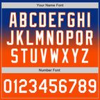 Custom Royal White-Orange Authentic Fade Fashion Baseball Jersey