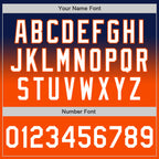 Custom Navy White-Orange Authentic Fade Fashion Baseball Jersey