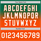 Custom Kelly Green White-Orange Authentic Fade Fashion Baseball Jersey