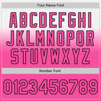 Custom White Pink-Black Authentic Fade Fashion Baseball Jersey