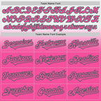 Custom White Pink-Kelly Green Authentic Fade Fashion Baseball Jersey