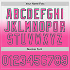 Custom White Pink-Kelly Green Authentic Fade Fashion Baseball Jersey