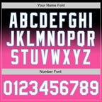 Custom Black White Pink-Light Blue Authentic Fade Fashion Baseball Jersey