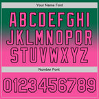 Custom Kelly Green Pink-Black Authentic Fade Fashion Baseball Jersey