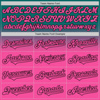 Custom Teal Pink-Black Authentic Fade Fashion Baseball Jersey