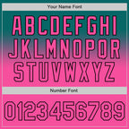 Custom Teal Pink-Black Authentic Fade Fashion Baseball Jersey