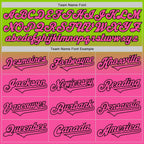 Custom Neon Green Pink-Black Authentic Fade Fashion Baseball Jersey