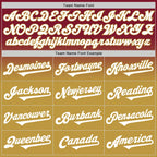 Custom Crimson White-Old Gold Authentic Fade Fashion Baseball Jersey