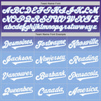 Custom Purple White-Light Blue Authentic Fade Fashion Baseball Jersey