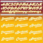 Custom Crimson White-Gold Authentic Fade Fashion Baseball Jersey