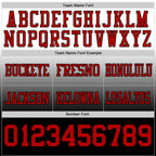 Custom White Red-Black Authentic Fade Fashion Football Jersey