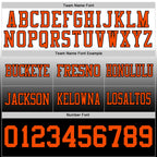 Custom White Orange-Black Authentic Fade Fashion Football Jersey