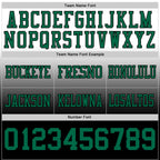Custom White Kelly Green-Black Authentic Fade Fashion Football Jersey