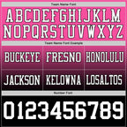 Custom Pink White-Black Authentic Fade Fashion Football Jersey