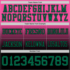 Custom Pink Kelly Green-Black Authentic Fade Fashion Football Jersey