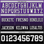 Custom Purple White-Black Authentic Fade Fashion Football Jersey