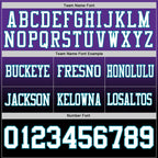Custom Purple White Black-Teal Authentic Fade Fashion Football Jersey
