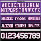 Custom Purple White Black-Pink Authentic Fade Fashion Football Jersey