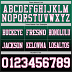 Custom Kelly Green White Black-Pink Authentic Fade Fashion Football Jersey