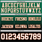 Custom Kelly Green White Black-Orange Authentic Fade Fashion Football Jersey