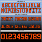 Custom Light Blue Orange-Black Authentic Fade Fashion Football Jersey
