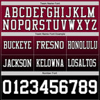 Custom Maroon White-Black Authentic Fade Fashion Football Jersey