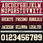 Custom Maroon White Black-Old Gold Authentic Fade Fashion Football Jersey