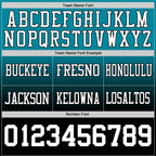 Custom Teal White-Black Authentic Fade Fashion Football Jersey