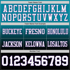 Custom Teal White Black-Purple Authentic Fade Fashion Football Jersey