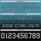 Custom Panther Blue Gray-Black Authentic Fade Fashion Football Jersey