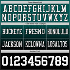 Custom Midnight Green White-Black Authentic Fade Fashion Football Jersey