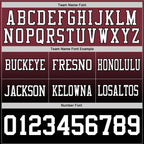 Custom Burgundy White-Black Authentic Fade Fashion Football Jersey