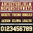 Custom Burgundy White Black-Gold Authentic Fade Fashion Football Jersey