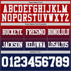 Custom Red White Navy-Gray Authentic Fade Fashion Football Jersey