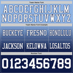 Custom Light Blue White-Navy Authentic Fade Fashion Football Jersey