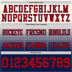 Custom Cream Red-Navy Authentic Fade Fashion Football Jersey