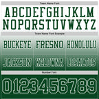 Custom White Green Authentic Fade Fashion Football Jersey
