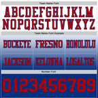 Custom White Red-Royal Authentic Fade Fashion Football Jersey