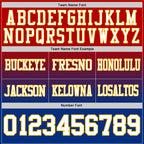 Custom Red White Royal-Gold Authentic Fade Fashion Football Jersey