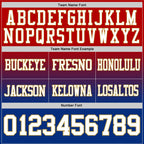 Custom Red White Royal-Old Gold Authentic Fade Fashion Football Jersey