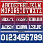 Custom Red White Royal-Gray Authentic Fade Fashion Football Jersey