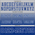 Custom Gray Royal-White Authentic Fade Fashion Football Jersey