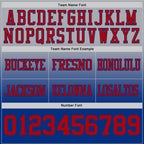 Custom Gray Red-Royal Authentic Fade Fashion Football Jersey