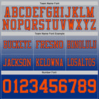 Custom Gray Orange-Royal Authentic Fade Fashion Football Jersey
