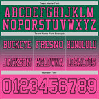 Custom Kelly Green Pink-Black Authentic Fade Fashion Football Jersey